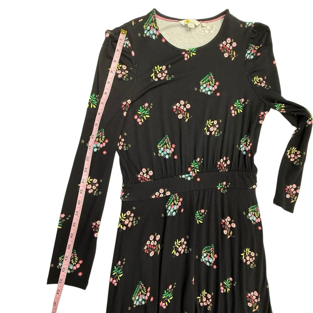 Boden Bouquet Floral Jersey Knit Dress Women 6 Petite Floral Midi Maxi Viscose - Picture 12 of 12